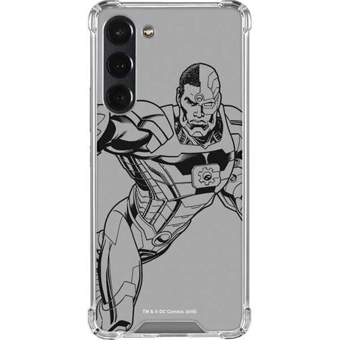 DC Comics Cyborg Comic Pop Galaxy S23 Plus Clear Case