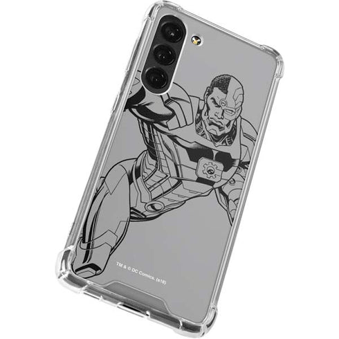 DC Comics Cyborg Comic Pop Galaxy S23 Plus Clear Case