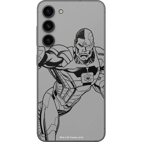 DC Comics Cyborg Comic Pop Galaxy S23 Plus Skin