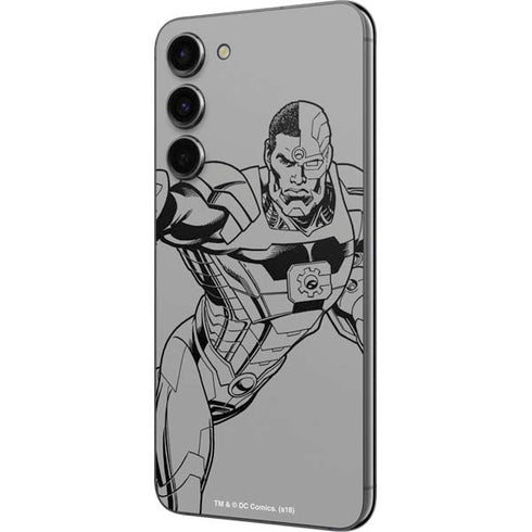 DC Comics Cyborg Comic Pop Galaxy S23 Plus Skin