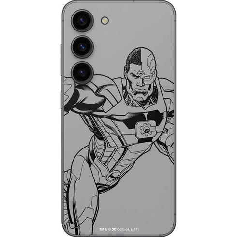 DC Comics Cyborg Comic Pop Galaxy S23 Skin