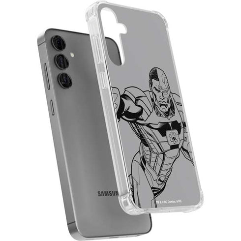DC Comics Cyborg Comic Pop Galaxy S24 Plus Clear Case