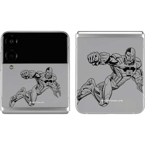 DC Comics Cyborg Comic Pop Galaxy Z Flip4 5G Skin