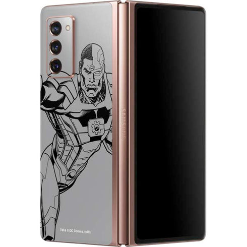 DC Comics Cyborg Comic Pop Galaxy Z Fold2 5G Skin