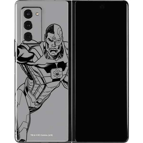 DC Comics Cyborg Comic Pop Galaxy Z Fold2 5G Skin