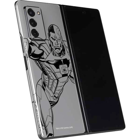 DC Comics Cyborg Comic Pop Galaxy Z Fold2 5G Skin