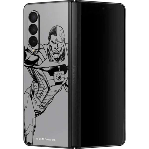 DC Comics Cyborg Comic Pop Galaxy Z Fold3 5G Skin