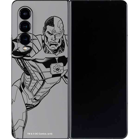 DC Comics Cyborg Comic Pop Galaxy Z Fold4 5G Skin