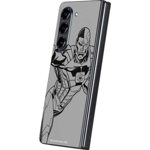 DC Comics Cyborg Comic Pop Galaxy Z Fold5 5G Skin