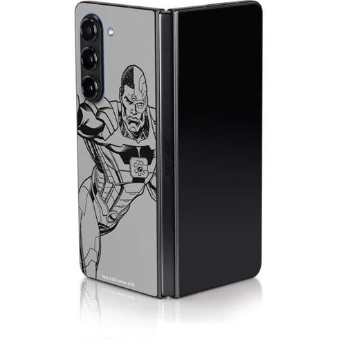 DC Comics Cyborg Comic Pop Galaxy Z Fold5 5G Skin