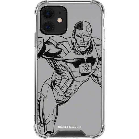 DC Comics Cyborg Comic Pop iPhone 12 Clear Case