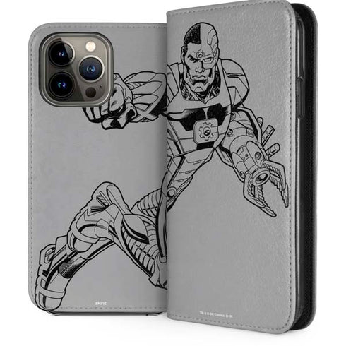 DC Comics Cyborg Comic Pop iPhone 13 Pro Max Folio Case