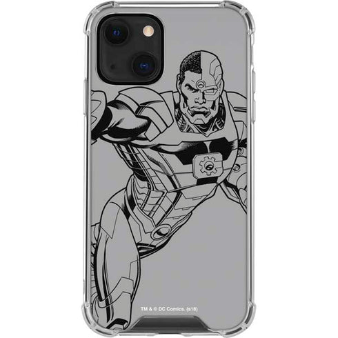 DC Comics Cyborg Comic Pop iPhone 14 Plus Clear Case
