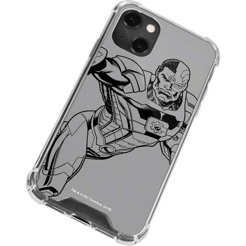 DC Comics Cyborg Comic Pop iPhone 14 Plus Clear Case