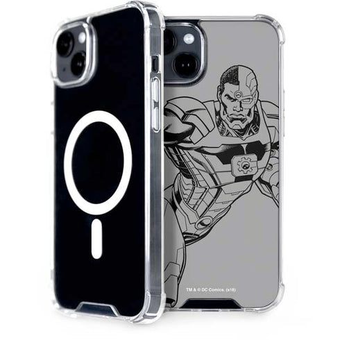 DC Comics Cyborg Comic Pop iPhone 15 Plus MagSafe Case