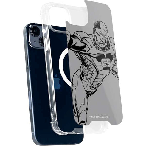 DC Comics Cyborg Comic Pop iPhone 15 Plus MagSafe Case
