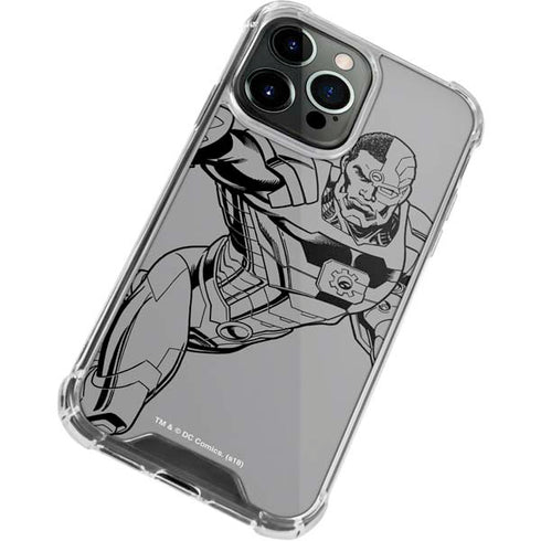 DC Comics Cyborg Comic Pop iPhone 15 Pro Max Clear Case