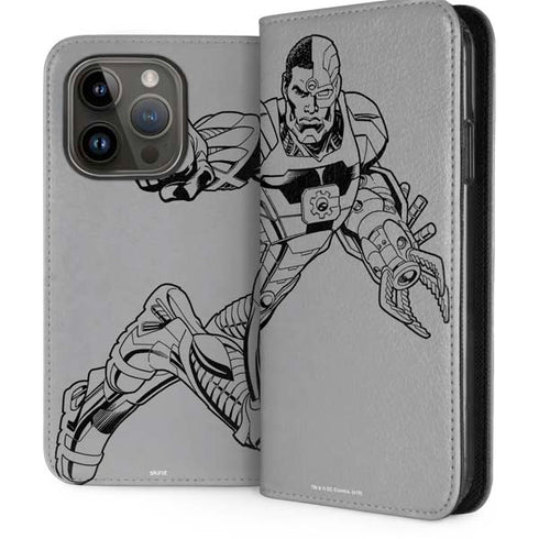 DC Comics Cyborg Comic Pop iPhone 15 Pro Folio Case