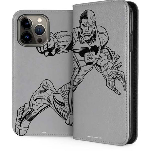 DC Comics Cyborg Comic Pop iPhone 15 Pro Max Folio Case