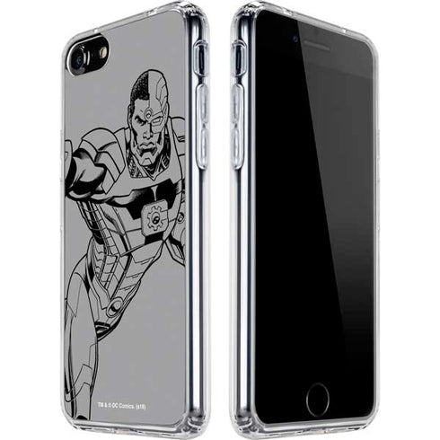 DC Comics Cyborg Comic Pop iPhone SE (2nd & 3rd Gen) Clear Case