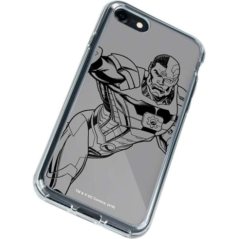 DC Comics Cyborg Comic Pop iPhone SE (2nd & 3rd Gen) Clear Case