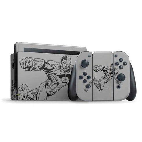 DC Comics Cyborg Comic Pop Nintendo Switch Bundle Skin