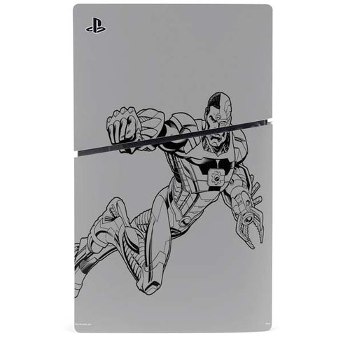 DC Comics Cyborg Comic Pop PS5 Slim Disk Console Skin