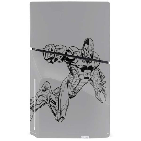 DC Comics Cyborg Comic Pop PS5 Slim Disk Console Skin