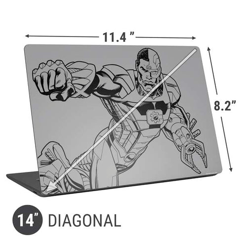 DC Comics Cyborg Comic Pop Universal Laptop 14in (11.4 x 8.2in) Skin