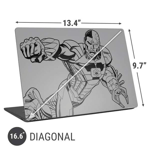 DC Comics Cyborg Comic Pop Universal Laptop 16.6in (13.4 x 9.7in) Skin