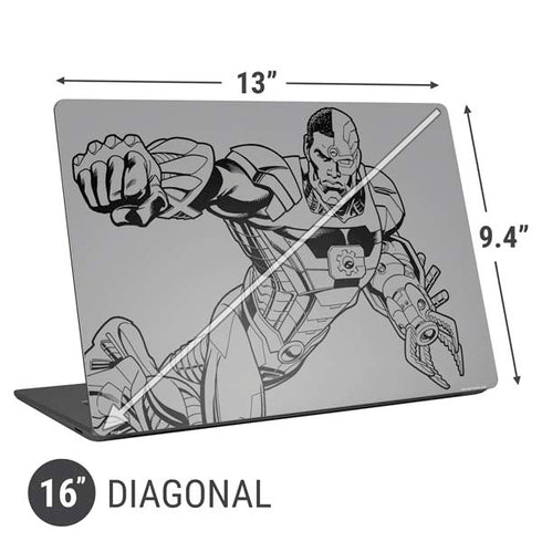 DC Comics Cyborg Comic Pop Universal Laptop 16in (13 x 9.4in) Skin
