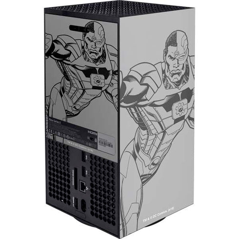 DC Comics Cyborg Comic Pop Xbox Series X Console Skin