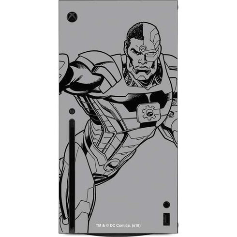 DC Comics Cyborg Comic Pop Xbox Series X Console Skin