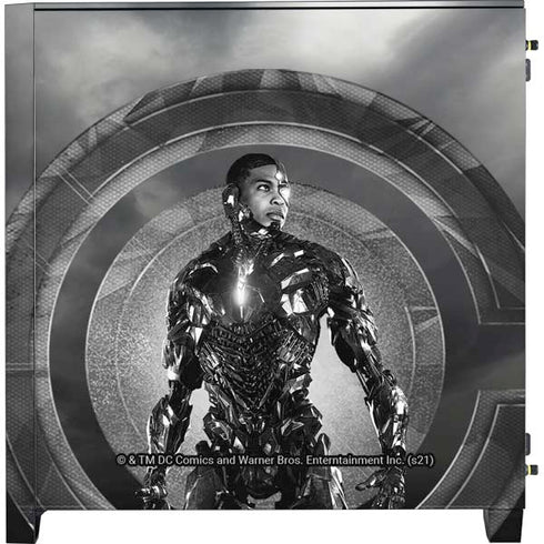 The Justice League (2017) Cyborg Poster Corsair 4000D Tempered Glass Mid-Tower ATX Case Skin