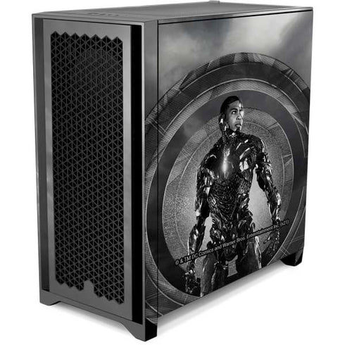 The Justice League (2017) Cyborg Poster Corsair 4000D Tempered Glass Mid-Tower ATX Case Skin