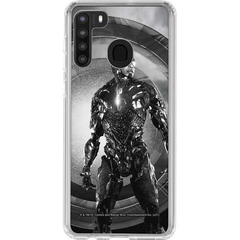The Justice League (2017) Cyborg Poster Galaxy A21 Clear Case