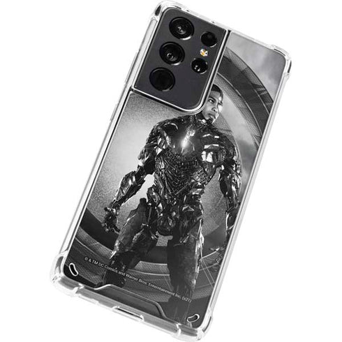 The Justice League (2017) Cyborg Poster Galaxy S21 Ultra 5G Clear Case
