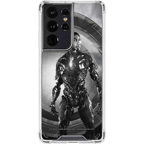 The Justice League (2017) Cyborg Poster Galaxy S21 Ultra 5G Clear Case