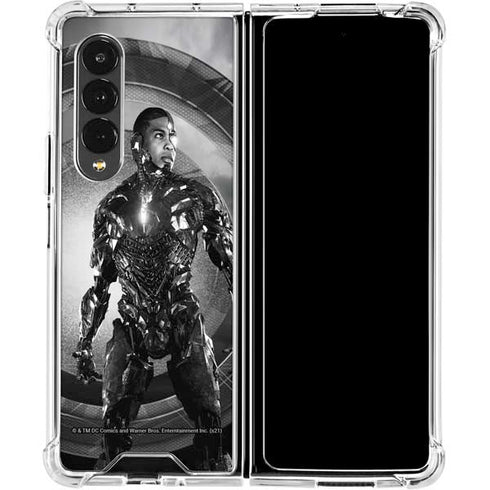The Justice League (2017) Cyborg Poster Galaxy Z Fold4 5G Clear Case