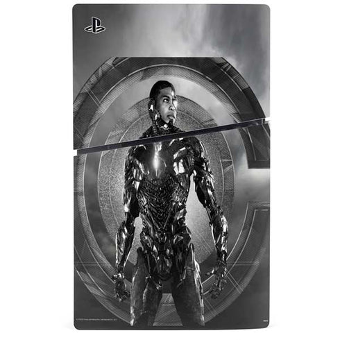 The Justice League (2017) Cyborg Poster PS5 Slim Disk Bundle Skin