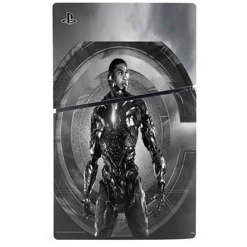 The Justice League (2017) Cyborg Poster PS5 Slim Digital Edition Bundle Skin