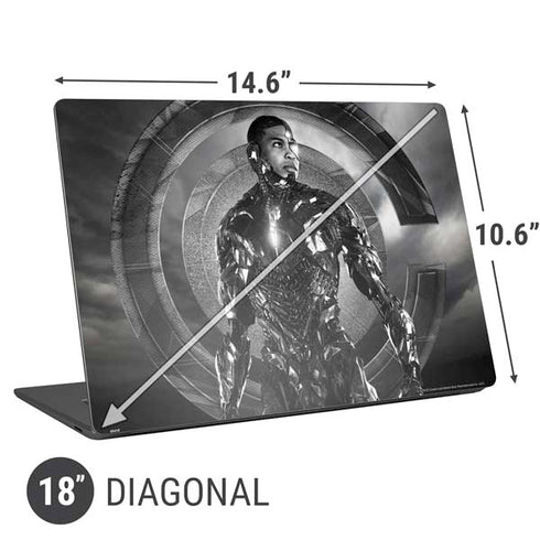 The Justice League (2017) Cyborg Poster Universal Laptop 18in (14.6 x 10.6in) Skin