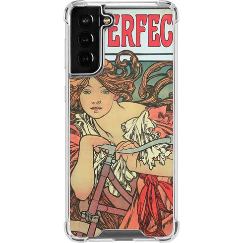 Alphonse Mucha Cycles Perfecta Galaxy S21 FE Clear Case