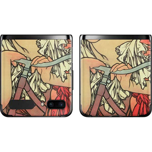 Alphonse Mucha Cycles Perfecta Galaxy Z Flip Skin