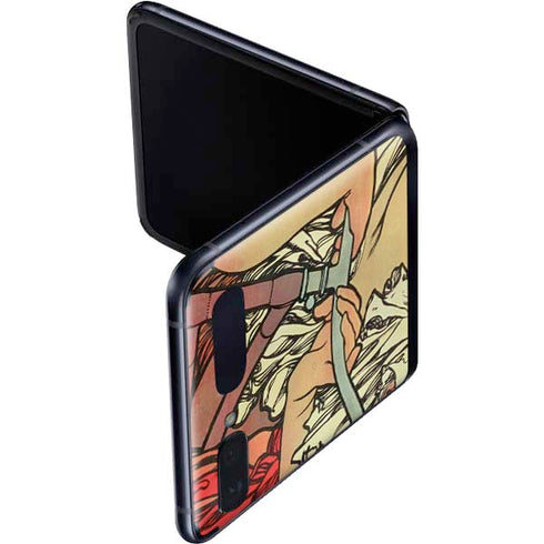 Alphonse Mucha Cycles Perfecta Galaxy Z Flip Skin