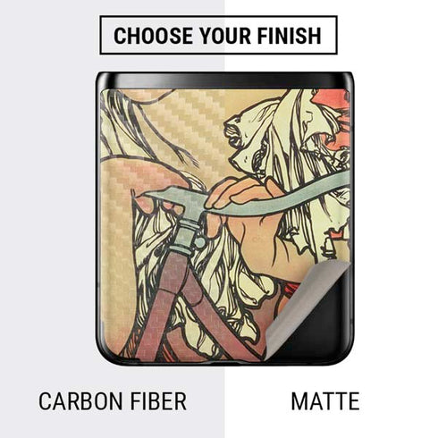 Alphonse Mucha Cycles Perfecta Galaxy Z Flip Skin