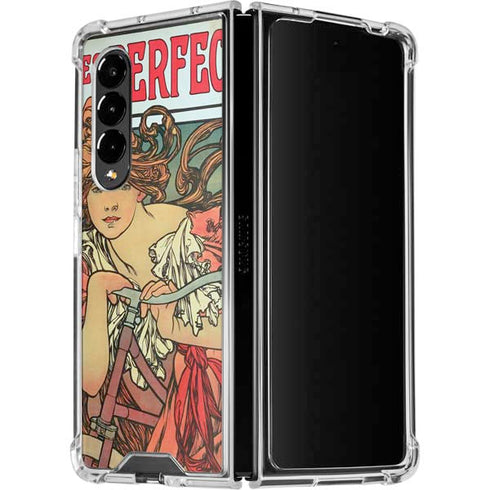 Alphonse Mucha Cycles Perfecta Galaxy Z Fold4 5G Clear Case