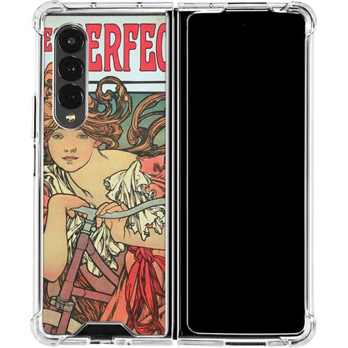 Alphonse Mucha Cycles Perfecta Galaxy Z Fold4 5G Clear Case