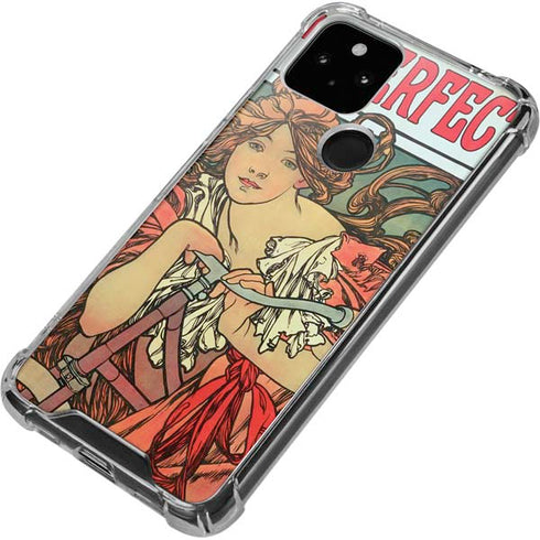 Alphonse Mucha Cycles Perfecta Google Pixel 5a 5G Clear Case