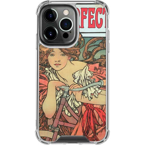 Alphonse Mucha Cycles Perfecta iPhone 14 Pro Clear Case
